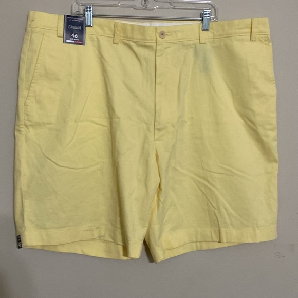 Roundtree & Yorke Yellow butter Flat Front Shorts men 46 beach vacation resort - Picture 8 of 8